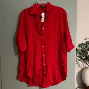 NWT J.Crew Airy gauze button-up shirt Size Medium